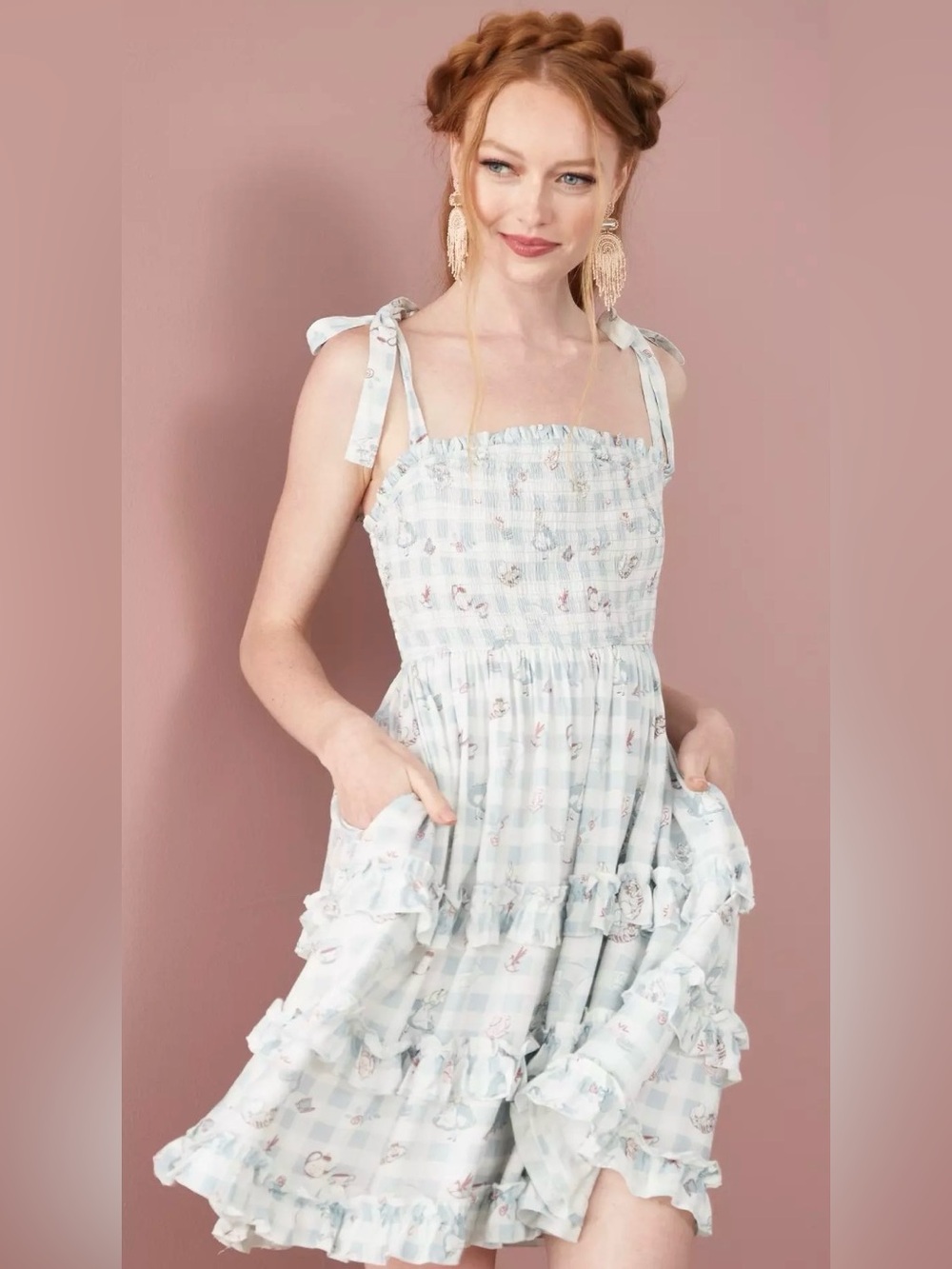 Disney’s Alice In Wonderland Icons Smocked Dress
